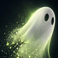 CostBuster official white ghost with lime glow